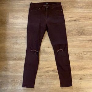 Just Black Burgundy Jeans